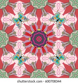 Vector floral pattern for wedding invitations, greeting cards, scrapbooking, print, gift wrap, manufacturing fabric and textile. Elegant seamless pattern with decorative flowers in colors.