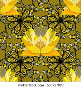 Vector floral pattern for wedding invitations, greeting cards, scrapbooking, print, gift wrap, manufacturing fabric and textile. Elegant seamless pattern with decorative flowers in colors.