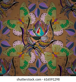 Vector floral pattern for wedding invitations, greeting cards, scrapbooking, print, gift wrap, manufacturing fabric and textile. Elegant seamless pattern with decorative flowers in colors.