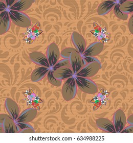 Vector floral pattern for wedding invitations, greeting cards, print, gift wrap, manufacturing fabric and textile. Elegant seamless pattern with decorative flowers background, design elements.