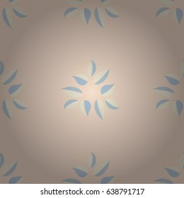 Vector floral pattern for wedding invitations, greeting cards, scrapbooking, print, gift wrap, manufacturing fabric and textile. Elegant seamless pattern with decorative leaves in blue colors.