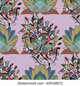 Vector floral pattern for wedding invitations, greeting cards, scrapbooking, print, gift wrap, manufacturing fabric and textile. Elegant seamless pattern with decorative flowers in red colors.