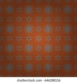 Vector floral pattern for wedding invitations, greeting cards, scrapbooking, print, gift wrap, manufacturing fabric and textile. Elegant seamless pattern with decorative flowers in blue colors.