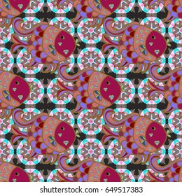 Vector floral pattern for wedding invitations, greeting cards, scrapbooking, print, gift wrap, manufacturing fabric and textile. Elegant seamless pattern with decorative flowers in colors.