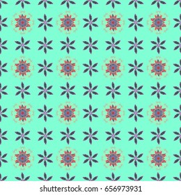 Vector floral pattern for wedding invitations, greeting cards, scrapbooking, print, gift wrap, manufacturing fabric and textile. Elegant seamless pattern with decorative flowers in colors.