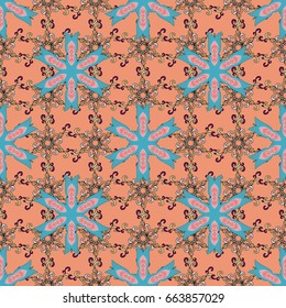 Vector floral pattern for wedding invitations, greeting cards, scrapbooking, print, gift wrap, manufacturing fabric and textile. Elegant seamless pattern with decorative flowers in colors.