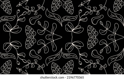 Vector floral pattern.Design for wallpaper, wrapping paper, background, fabric. Seamless vector pattern with ornate flowers.