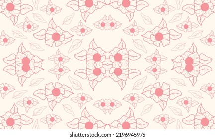 Vector floral pattern.Design for wallpaper, wrapping paper, background, fabric. Seamless vector pattern with ornate flowers.