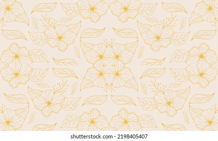 Vector floral pattern.Design for wallpaper, wrapping paper, background, fabric. Seamless vector pattern with ornate flowers.