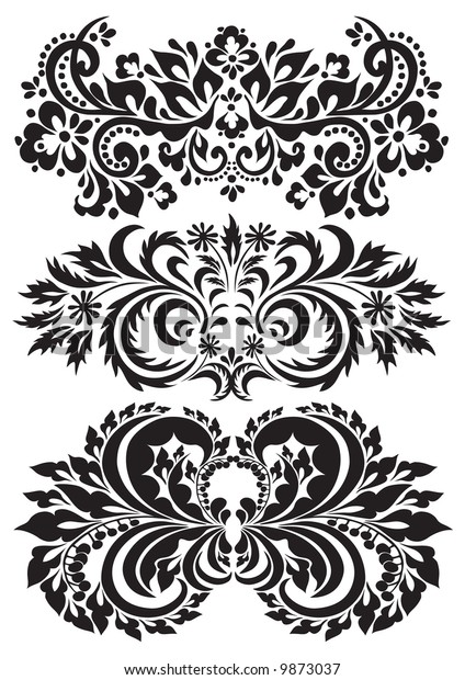 Vector Floral Patterns Stock Vector (Royalty Free) 9873037