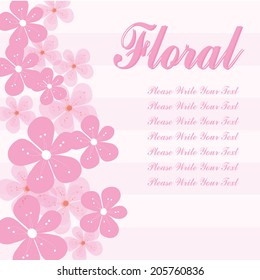 vector floral pink