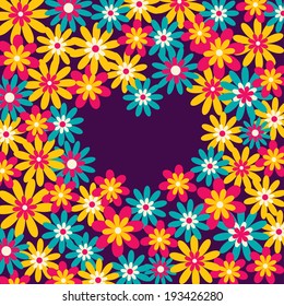 Vector floral postcard . Can be used for cards, invitations, scrap booking