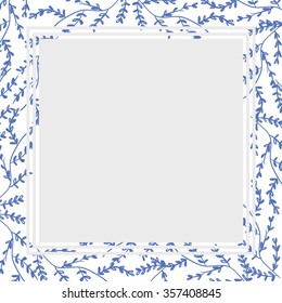 vector floral postcard with place for text