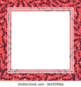 vector floral postcard with place for text