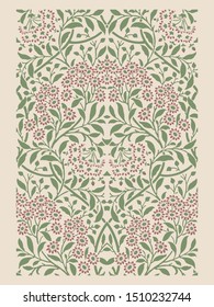 Vector floral repeat pattern art
