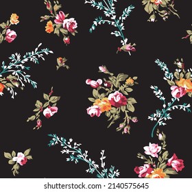 vector floral repeated textile pattern illustration 