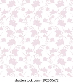 Vector floral rose silhouette seamless pattern, ready to use