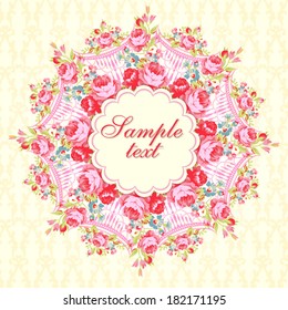 Vector floral round patterns.