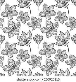Vector floral seamless background.