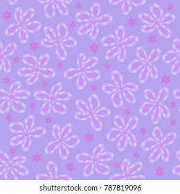 Vector floral seamless background in pastel purple tones for design of fabric, wrapping paper, greeting cards