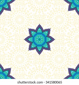 Vector floral seamless background. Patten in oriental style and delicate backdrop. 