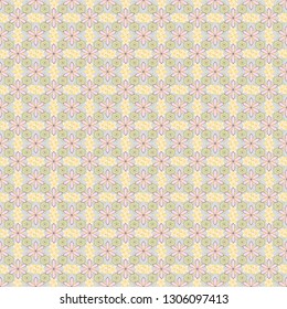 Vector floral seamless background for textile, fabric, covers and manufacturing. Liberty style. Millefleurs. Elegant gentle trendy seamless pattern in small-scale flower.