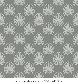 Vector floral seamless Damask pattern. Elegant abstract art Nouveau background. Classic leafy texture motif.