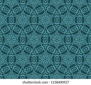Vector floral Seamless Line Pattern. Geometric Ornament. For the interior design, printing, web and textile