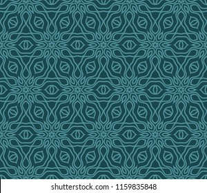 Vector floral Seamless Line Pattern. Geometric Ornament. For the interior design, printing, web and textile