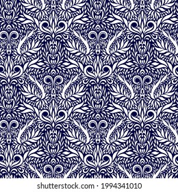 Vector Floral Seamless Oriental Pattern. Ethnic Background