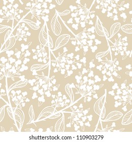 Vector Floral Seamless Pattern Stock Vector (Royalty Free) 115911655 ...