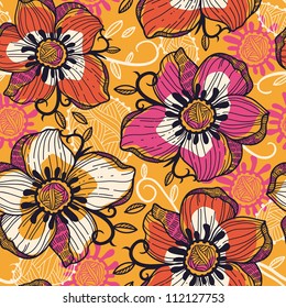 vector floral  seamless pattern