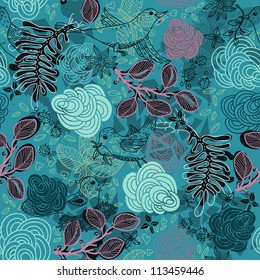 vector floral seamless pattern
