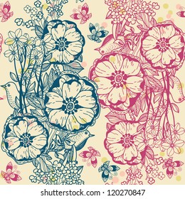 vector floral seamless pattern