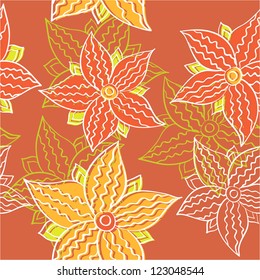 Vector floral seamless pattern