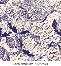 vector floral seamless pattern