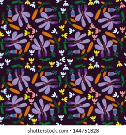 vector floral seamless pattern