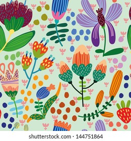 vector floral seamless pattern