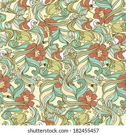 Vector Floral Seamless Pattern