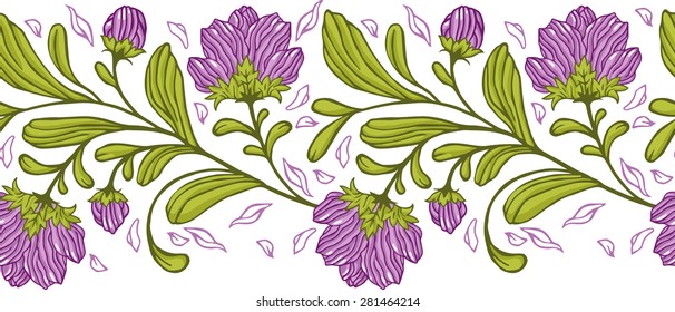 Vector floral seamless pattern.