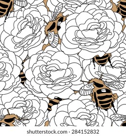 Vector floral seamless pattern