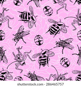 Vector floral seamless pattern