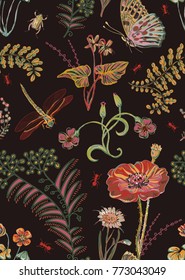 Vector floral seamless pattern