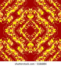 Vector floral seamless pattern (autumn)