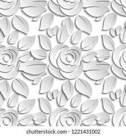 Vector Floral  Seamless Pattern Background.