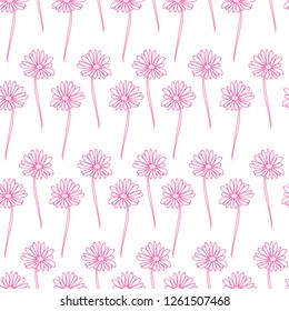 vector Floral seamless pattern background. Flower background. doodle seamless texture with flowers. wallpaper