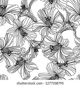 Vector floral seamless pattern. Background with flowers