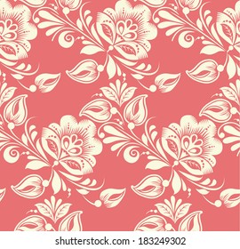 Vector Floral seamless pattern. Background can be used for wallpaper,  fills, web page, surface textures.