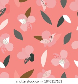 vector floral seamless pattern background.