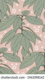 Vector floral seamless pattern background. Elegant floral texture